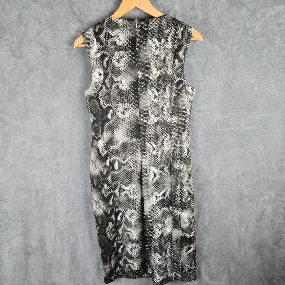 Carmen Marc Valvo Womens Bodycon Dress Size Small Snakeskin Animal Sleeveless - Picture 6 of 6